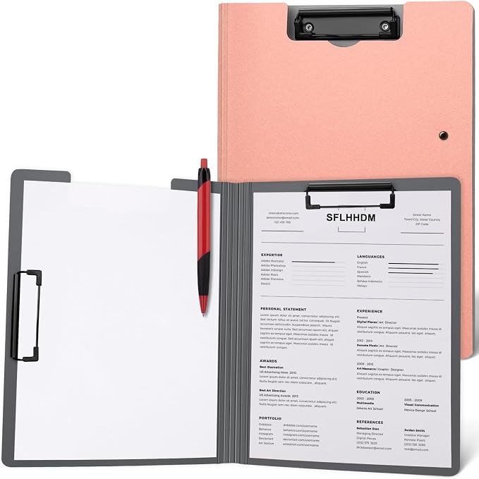 SFLHHDM 1 PCS Clipboards Foldable, Folding 360°Cover Folder Clipboard, Plastic by SFLHHDM