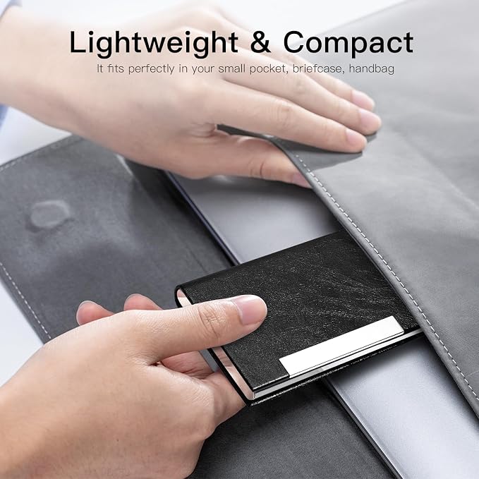 Padike Business Card Holder, Faux Leather Wallet - Image 6