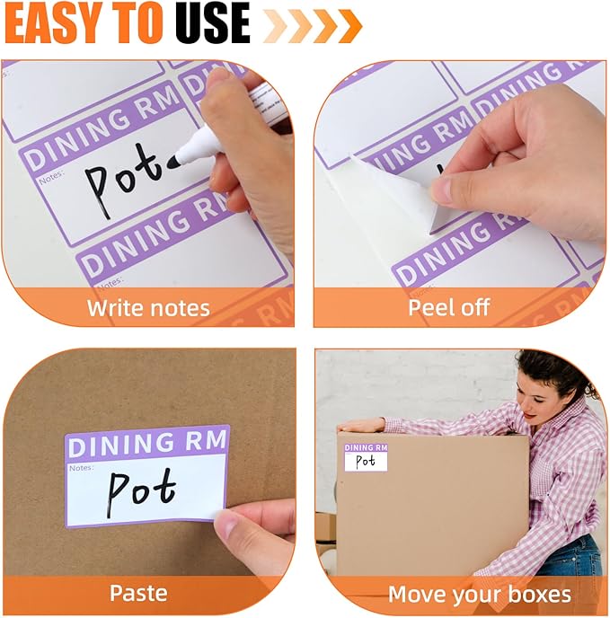 Azureal 540 PCS Moving Labels, 10 Color Coded Moving Stickers Including Fragile - Image 5