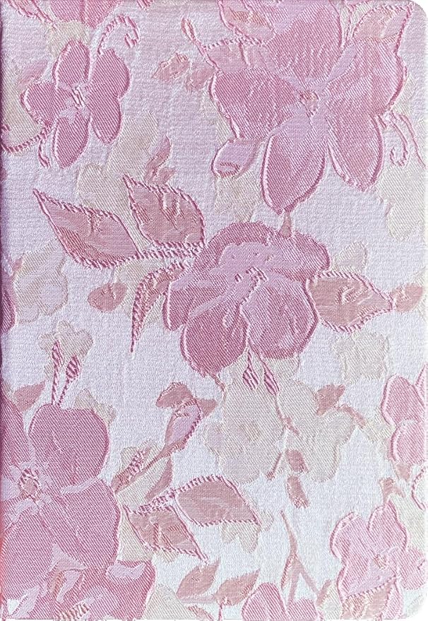 Pink Notebook, Ruled Journal, Embroidered Flower Journal, Beautiful Journal by ipoul