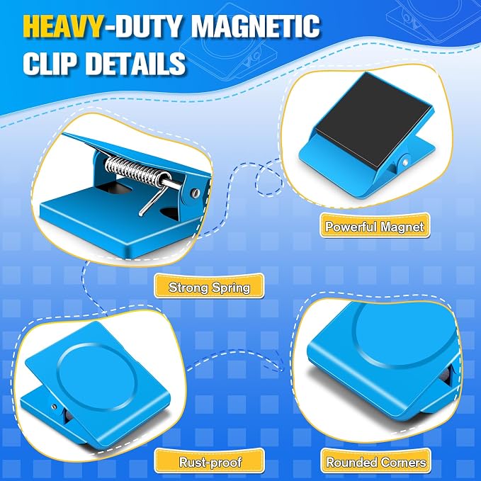 Grtard Strong Magnetic Clips, 2.2 Inch Extra Large Magnetic Clips Heavy Duty - Image 7