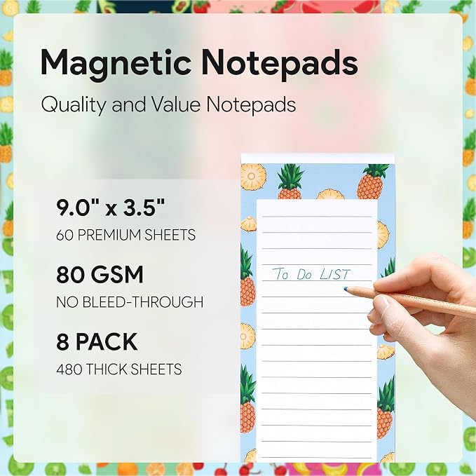 8 Large Magnetic Notepads – Big Notepads - Image 2
