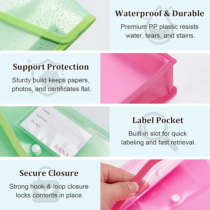 CUTHOLLOW Plastic Expandable File Organizer Folder - Image 3