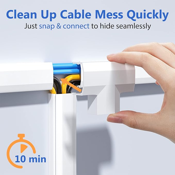 Yecaye 125in Cord Hider, Large Cord Covers - Image 3
