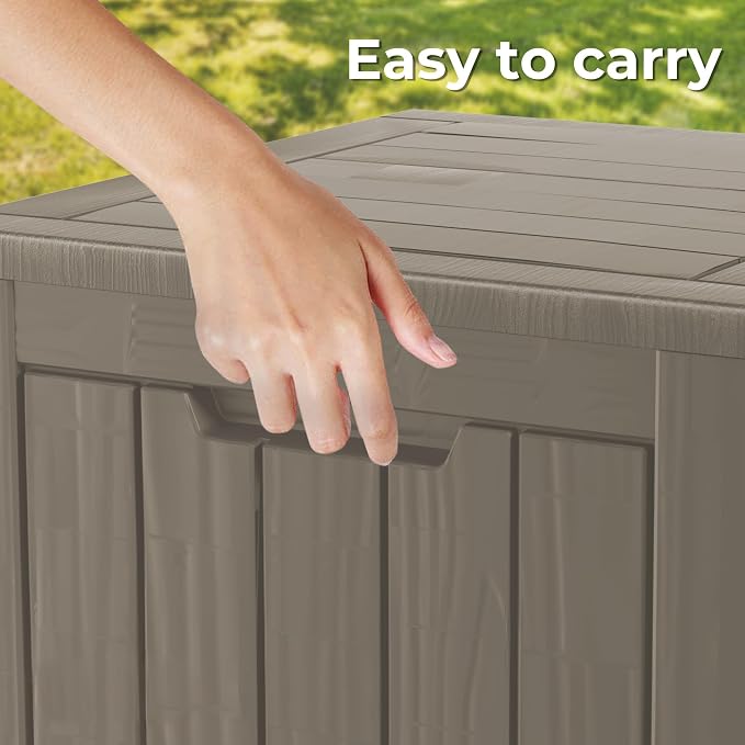 PATIOEASY Outdoor Storage Box 30GAL Waterproof Resin Deck Box, UV-Resistant - Image 3