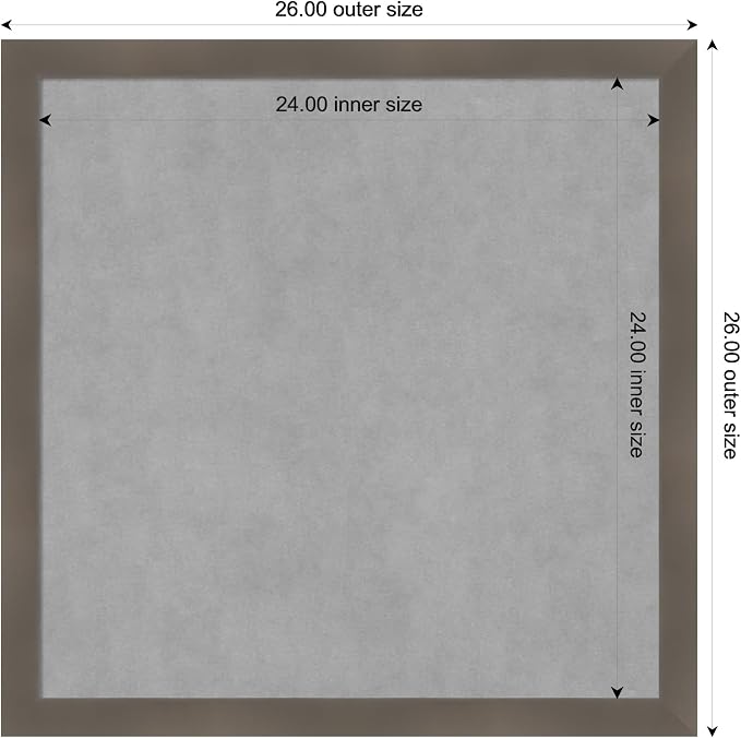 Amanti Art Grey Framed Magnetic Board 26x26 Medium Vision Board - Image 3