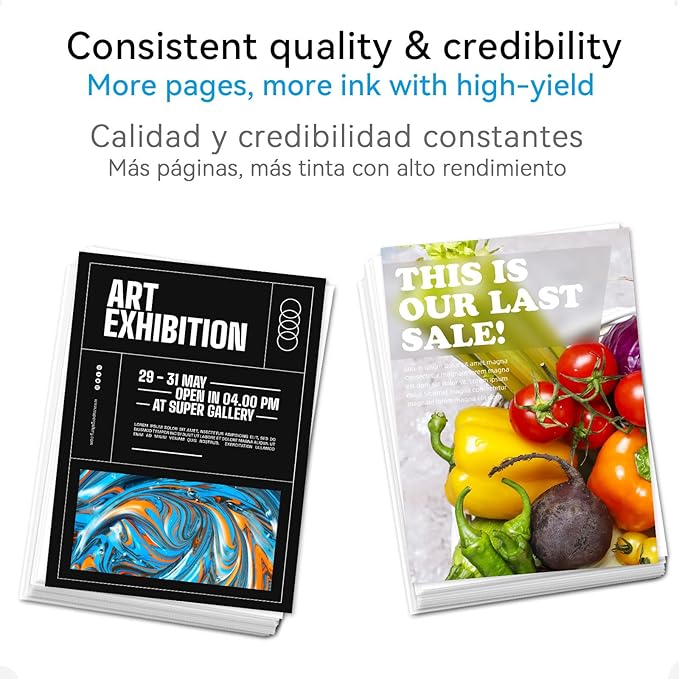 62XL Ink Cartridge Combo Pack Compatible for HP Ink 62 Black Color Compatible for Envy 7640 7645 5660 5665 5642 5540 OfficeJet 8045 8040 5746 5745 250 200 Printer-DeskLoop Office