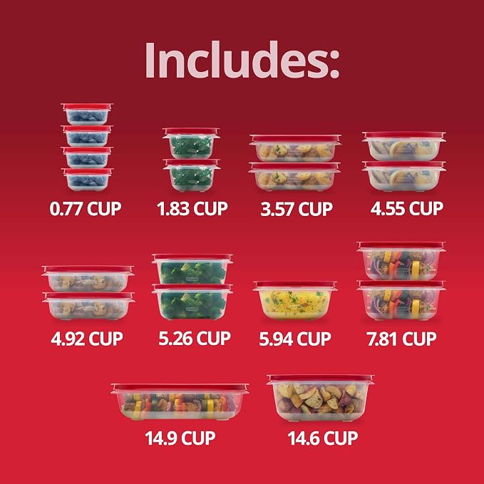 Rubbermaid EasyStore Containers, 38-Piece Set, Food Storage Containers - Image 6