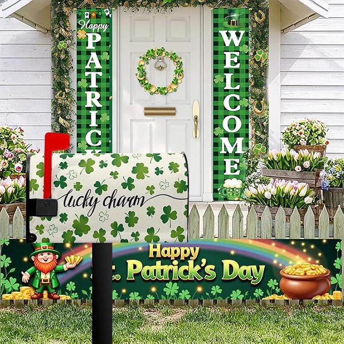 St Patrick's Day Mailbox Covers Magnetic Standard Size St Patricks Day Lucky - Image 5
