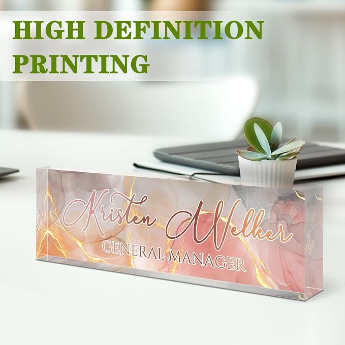 Custom Name Plate for Desk, Desk Name Plate Personalized, Office Decor for - Image 3