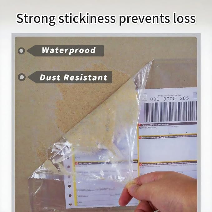 1000 PCS Packing List Envelopes 6.7"x10" Clear Packing Slip Pouches Fit 6.5x10 - Image 4