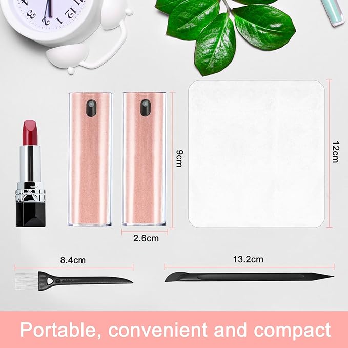 WALRFID 2 Pack Screen Cleaner Spray and Wipe, Computer Laptop Cleaning Kit for Electronic iPad, iPhone, Cellphone, Monitor, MacBook Pro, Car Display, Tablet, TV Flat Screens, Pink-DeskLoop Office