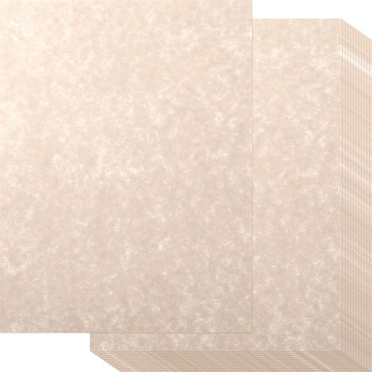Epakh 200 Sheets Old Age Parchment Paper 8.5 x 11 Inch Standard Letter Vintage Colored Old Parchment Semblance Double Side Printing Paper(Dark Beige)-DeskLoop Office