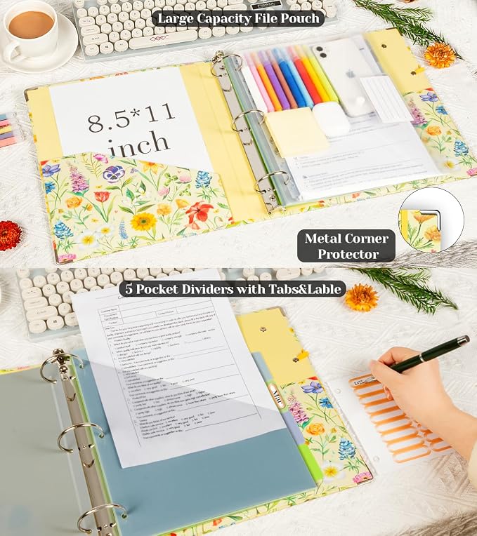 3 Ring Binder 2 Inch, Three Ring Binders Organizer - Image 3