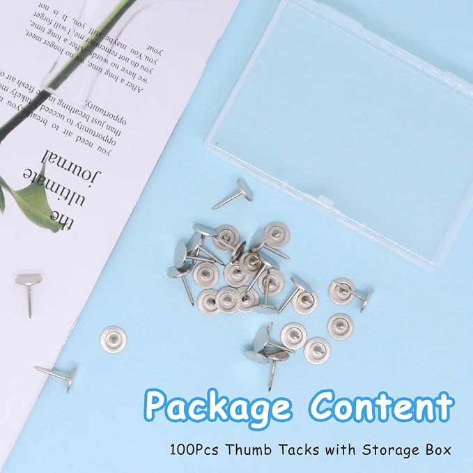 100Pcs Upholstery Tacks, Vintage Flat Head Thumb Tacks Upholstery Nails - Image 3