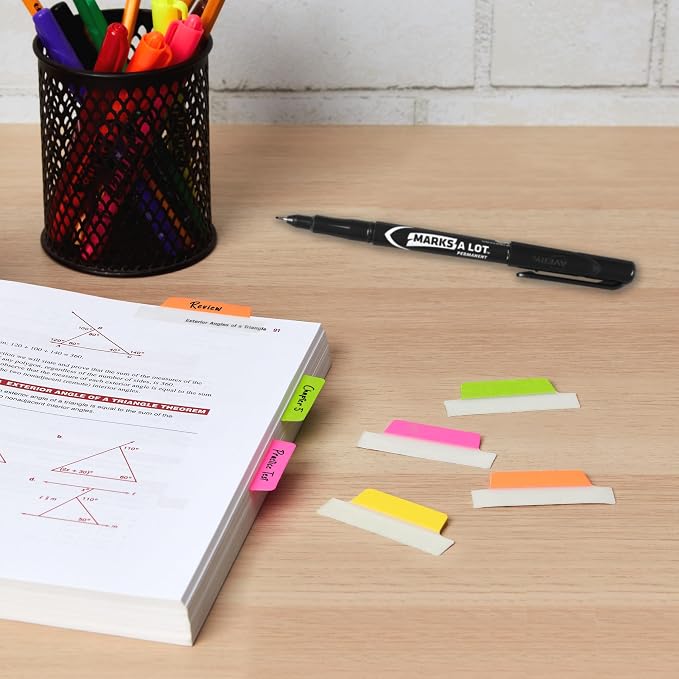 Avery Margin Ultra Tabs, 2.5" x 1", 2-Side Writable, Neon Colors, 24 - Image 8