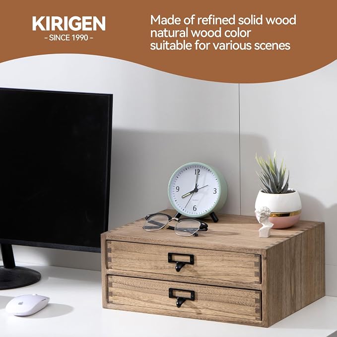 Kirigen Drak Wooden Office Storage Drawers Shallow Type - Image 7