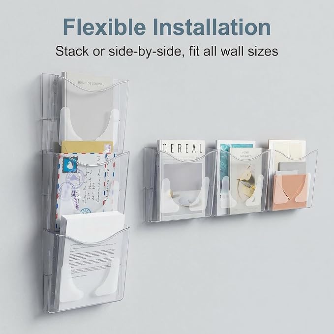 PAG 6-Pocket Clear Wall Mount File Organizer - Image 4