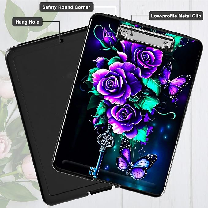 Purple Roses 02 A4 Clipboard - Image 5