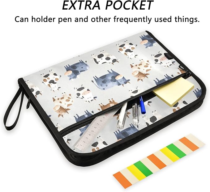 Cute Cows Accordion File Organizer Expanding Document Folder - Image 2