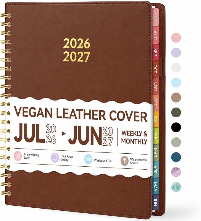 Forvencer Planner 2026-2027, Academic Planner Weekly & Monthly, Vegan Leather by Forvencer