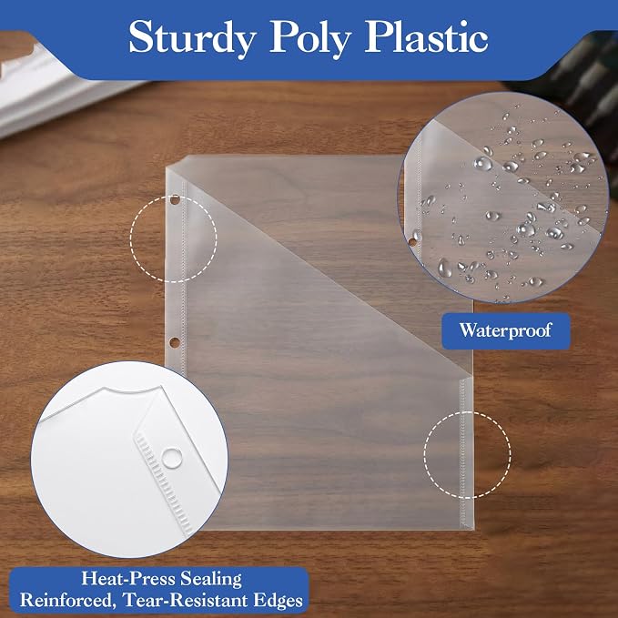 Binditek 50 Pack Transparent Clear Slash File Jacket - Image 6