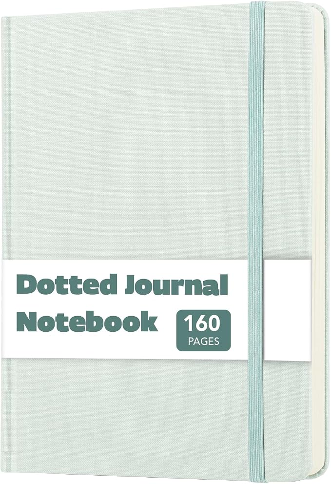 Mr. Pen- Dotted Journal Notebook, A5 Medium Size | 160 Pages, Fabric Hardcover by MrPen