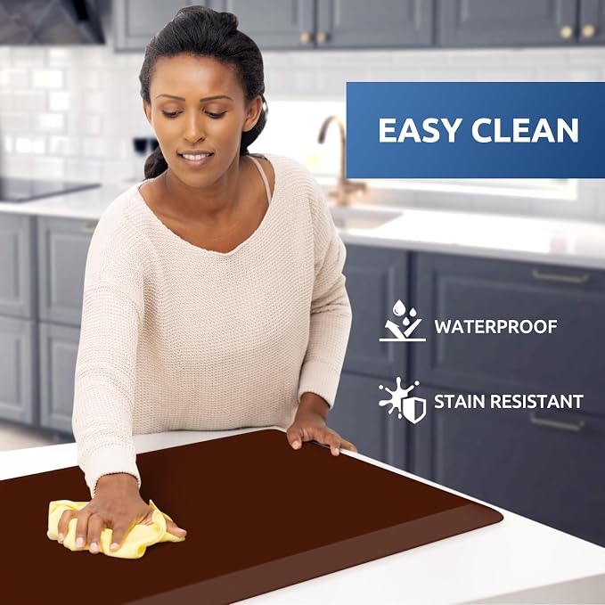KitchenClouds Kitchen Mat Cushioned Anti Fatigue Rug 17.3"x28" Water Resistant - Image 3