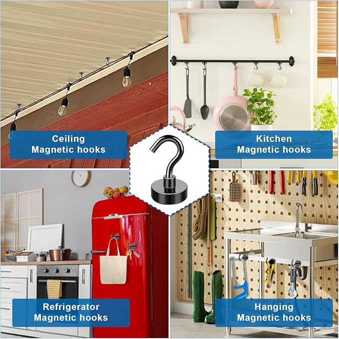 LOVIMAG Magnetic Hooks，30Lbs Magnets - Image 3