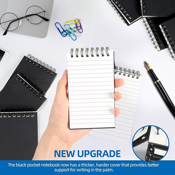 24 Pack 3x5" Spiral Pocket Notebook, College Ruled Small Notepad - Image 3