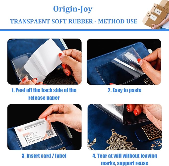 Origin-Joy 35 PCS Self Adhesive Index Card Pockets - Image 4
