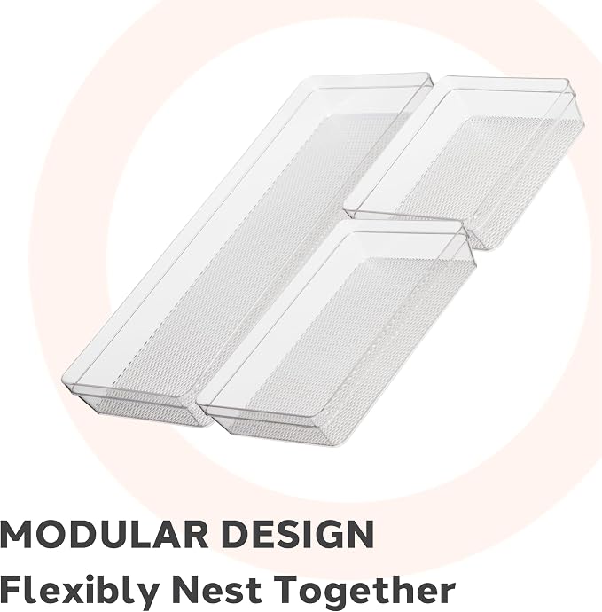 Oggi Set of 3 Clear Drawer Organizers - Image 3
