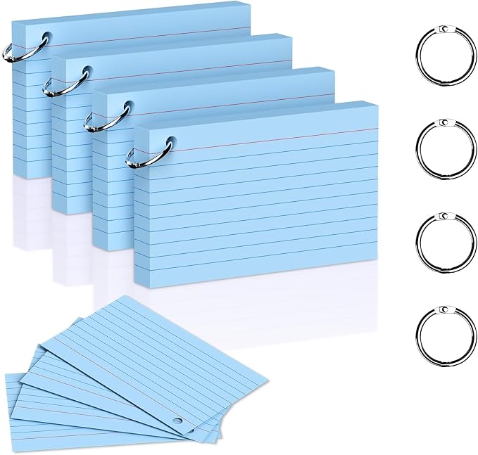 200 Count 3 x 5 Inch Blue Index Cards by DORFAS
