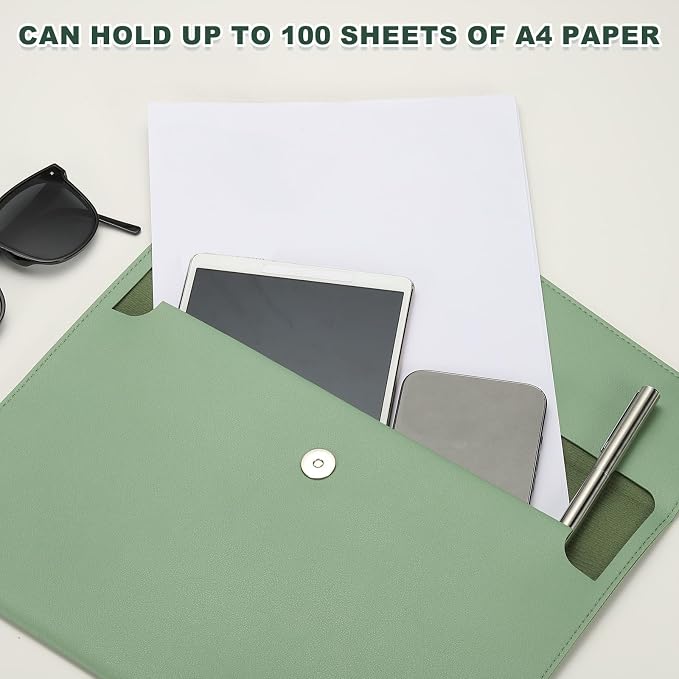 PATIKIL PU Leather A4 File Folder, Document Holder Filing Organizer Portfolio - Image 4