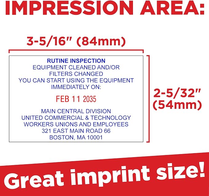 Mark 2000 54110 Professional Self Inking Date Stamp - Image 3