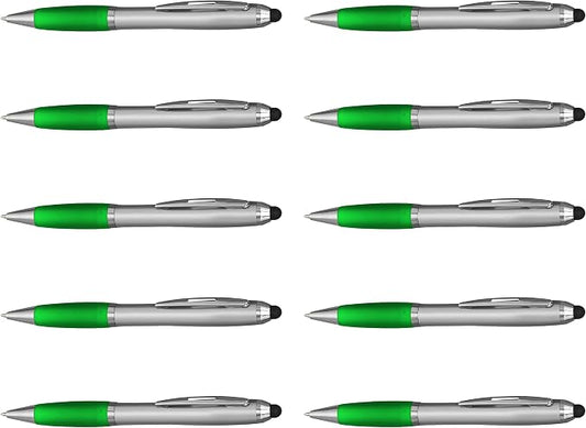 DISCOUNT PROMOS Stylus Ballpoint Pens Set of 10, Bulk Pack by DISCOUNTPROMOS