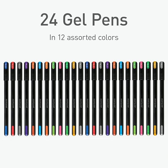 Pentonic Gel Pens, Medium & Fine Point, Smooth Writing - Image 3