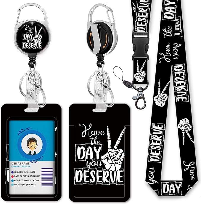 ID Badge Holder with Lanyard, Funny Motivational Lanyards by IMMATURUS