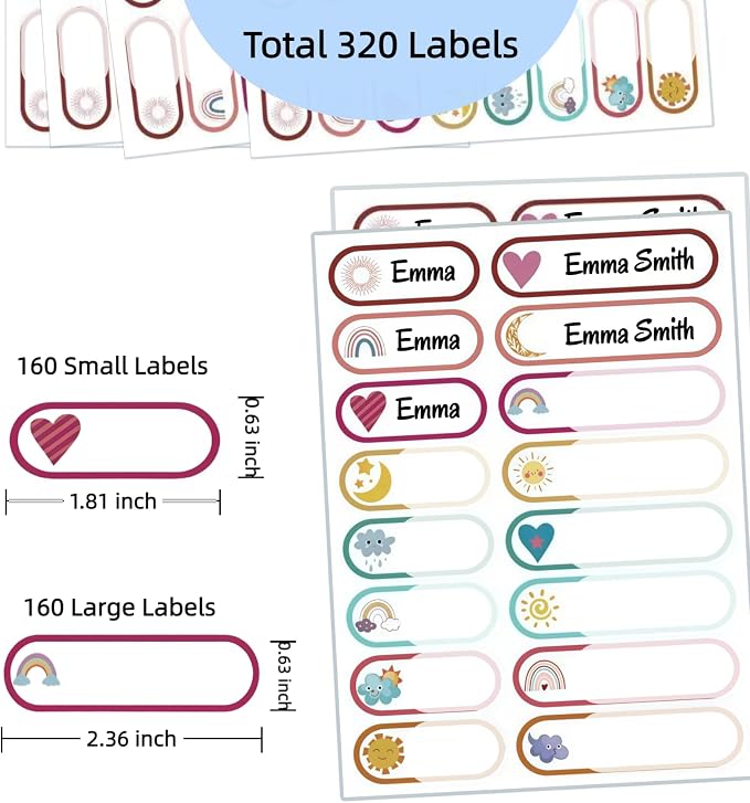 Waterproof Removable Labels Name Tags - Image 2
