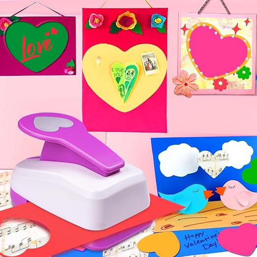 Heart Paper Punch, Paper Punch for Crafting, 2 inch Heart Hole Punches - Image 2