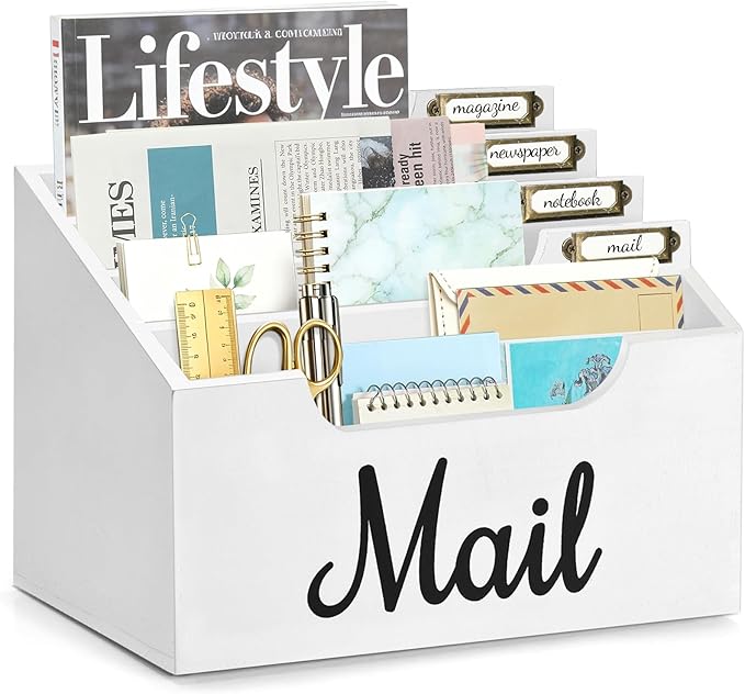 Rustic Wood Mail Organizer Countertop by Susoct