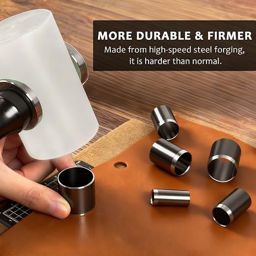 Leather Circle Cutter Tool Set, 13 Pieces Small Circle Punch Tools - Image 7