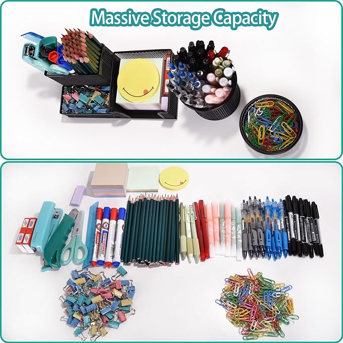 Freewindo Mesh Desk Organizer, Pencil Cup and Paperclips Cup - Image 4