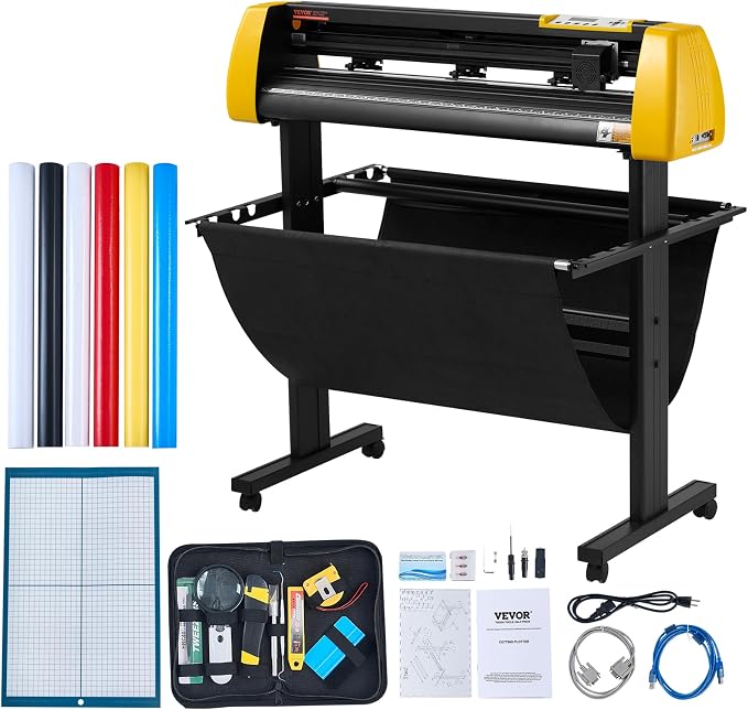 VEVOR Vinyl Cutter Machine, 34 in / 870 mm Max Paper Feed Cutting Plotter by VEVOR