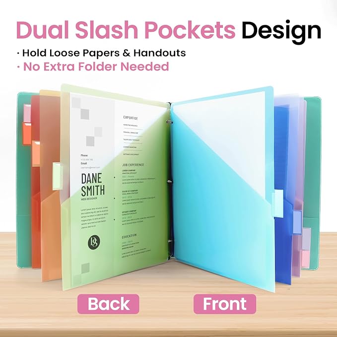 Taja 96 Count Dividers for 3 Ring Binder - Image 3