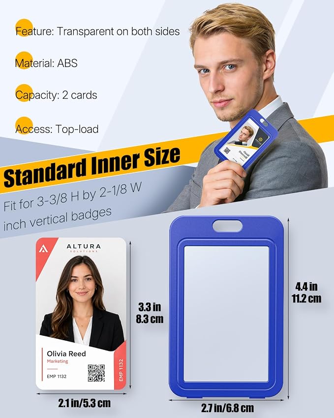 Uniclife 3 Pack ID Badge Holder - Image 7