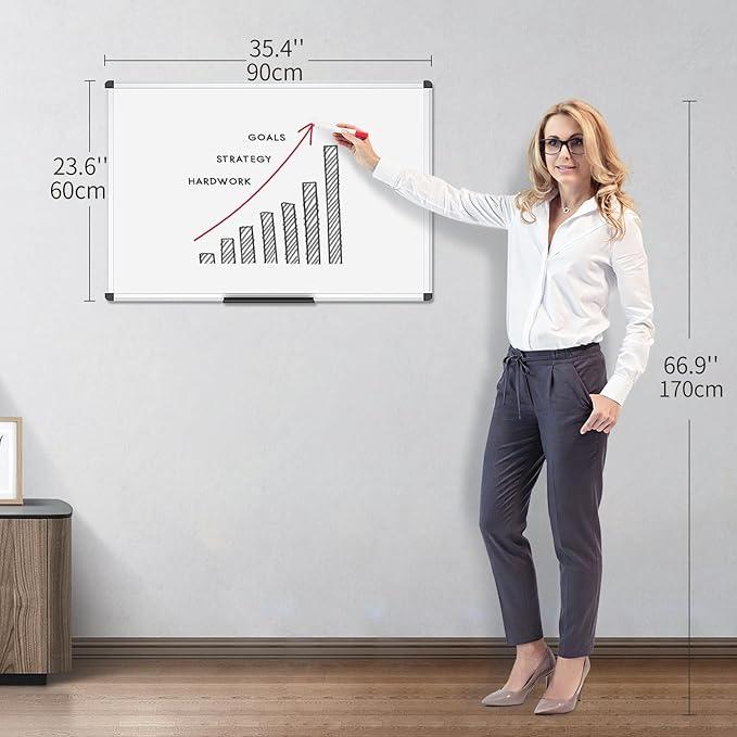 VIZ-PRO Magnetic Dry Erase Board, 36 X 24 Inches - Image 2