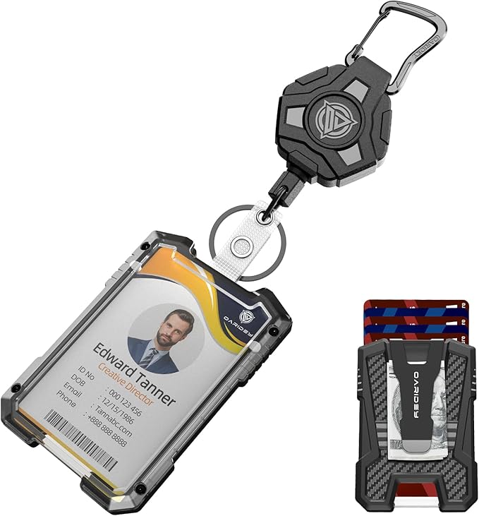 Oaridey Retractable Badge Holders, Heavy Duty Retractable Keychain by Oaridey