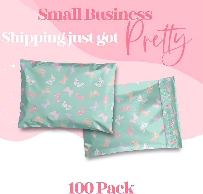 Pretty Package Store 6x9 Designer Poly Mailer 100 Pack Heavy Duty Waterproof - Image 2