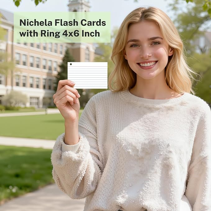 160 Pcs Index Cards with Ring 4 x 6 Inch Colored Heavyweight Ruled Flash Cards - Image 5